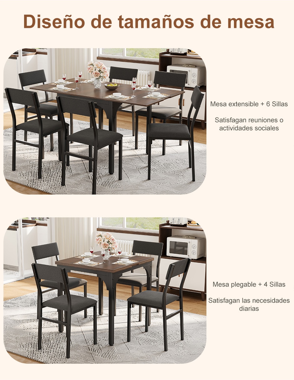 Comedor para 6 personas de MDF 8